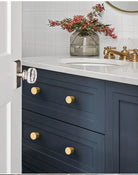 Modern Simple Solid Brass Cabinet Knobs – Wardrobe Handles and Kitchen Pulls Knobs