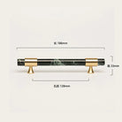 Natural Stone Cabinet Handles – Brass and Marble Wardrobe Knobs for Nordic Furniture green 1 Handles