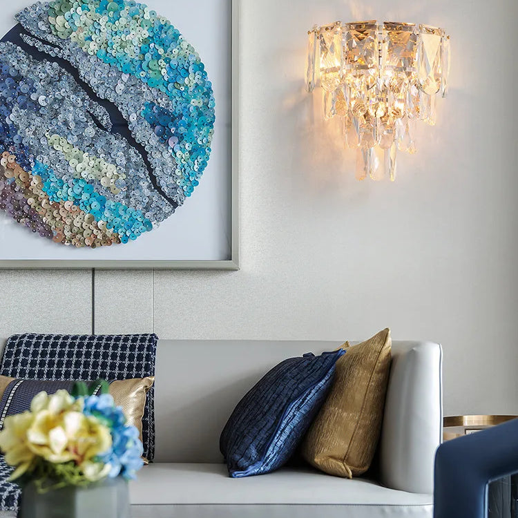 Luisa’s Light Luxury Crystal Wall Lamp - Elevate Your Living Spaces With Modern Elegance Wall Lamp