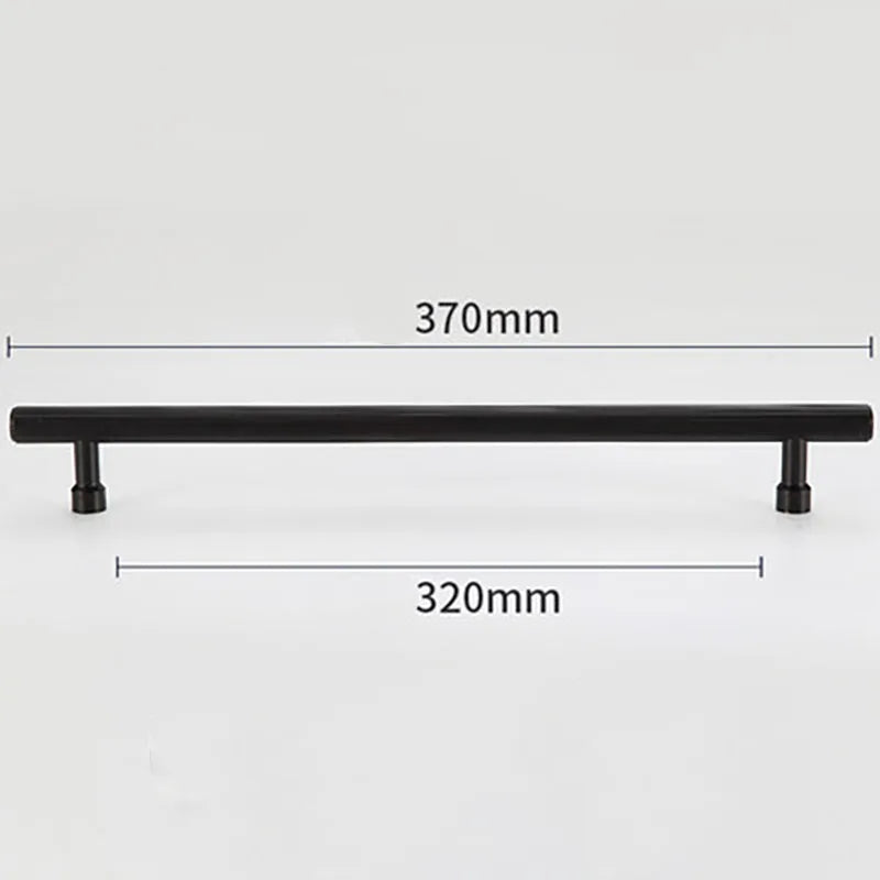Gold and Black Brass T-Bar Handles – Straight Line Cabinet Pulls and Wardrobe Knobs TB9013-B370 Handles