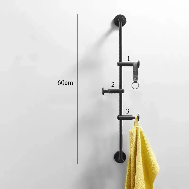 European Brass Wall Hook – 60cm Towel and Cloth Hanger for Bedroom and Washroom Storage 3-hooks 1 wall Hook