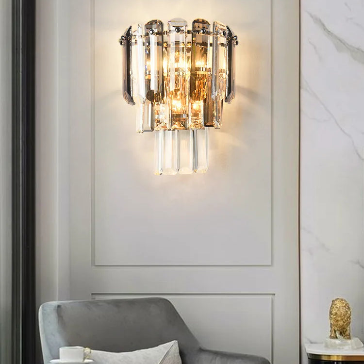 Zoe - Modern Minimalist Light Luxury Style Crystal Wall Lamp Living Room Tv Background Bedroom