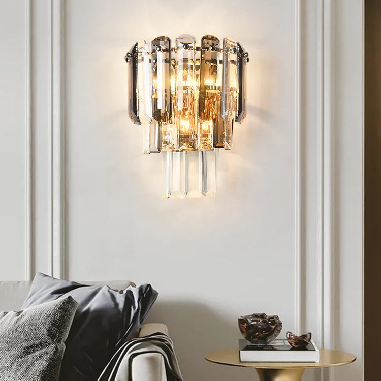 Zoe - Modern Minimalist Light Luxury Style Crystal Wall Lamp Living Room Tv Background Bedroom