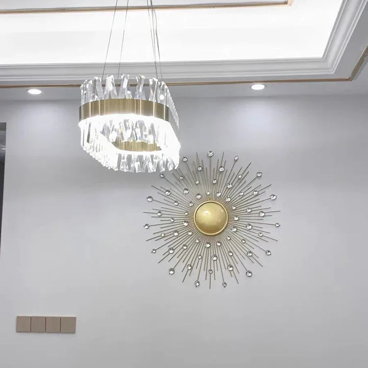Luxury Crystal Led Chandelier - High - Quality K9 Ceiling Lighting Fixture For Elegant Living Rooms