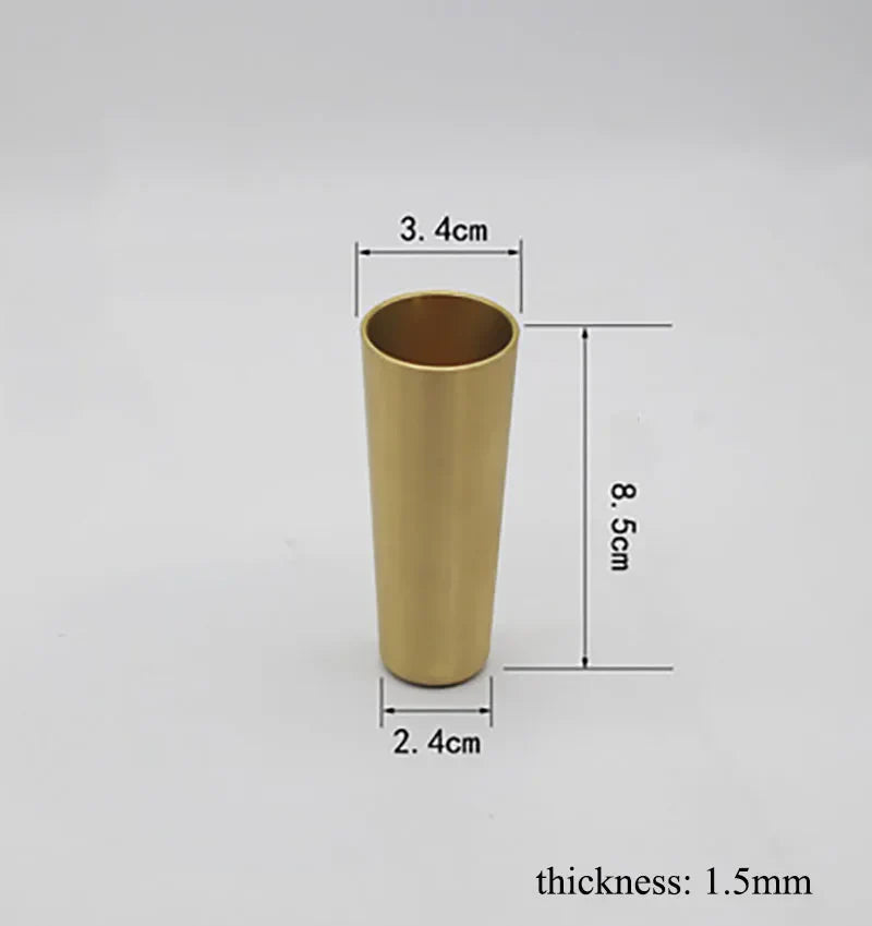 4pcs Brass Furniture Leg Covers – Chair Cups and Cabinet Tube Protectors for Tables Sofas and Wardrobes (62/85mm) 85mm