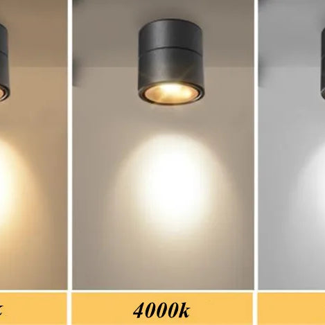 Recessed Led Light Spot - Plafond Downlight With Surface Cob Dimmable Ceiling Lamps In 9W 12W 15W