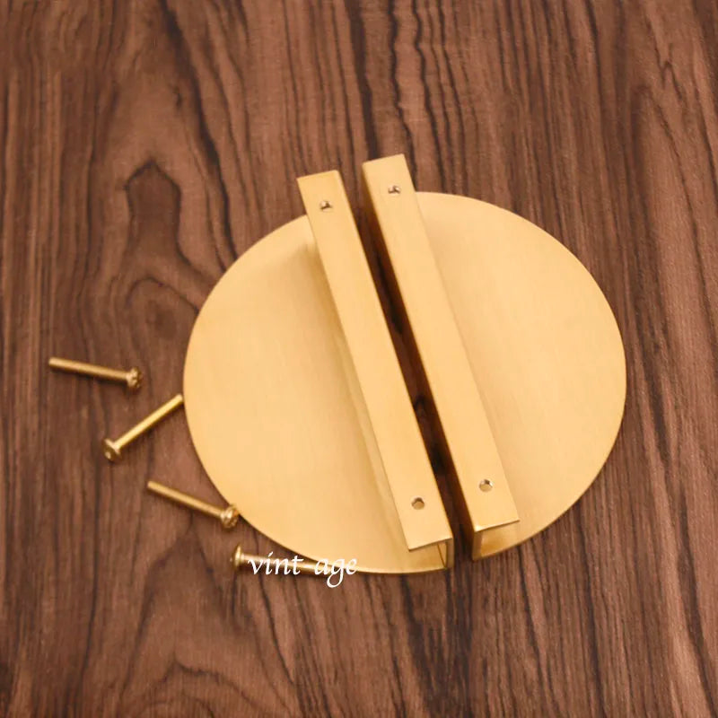 Half-Round Brass Wardrobe Handles – Modern Gold Black and Silver Cabinet Pull Knobs (100mm/120mm/150mm) knob