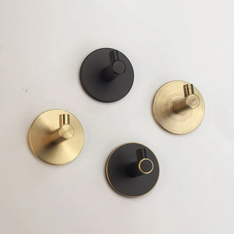 Brass Wall Hook – Gold and Black Towel Hanger for Bathroom Kitchen and Bedroom Storage wall Hook