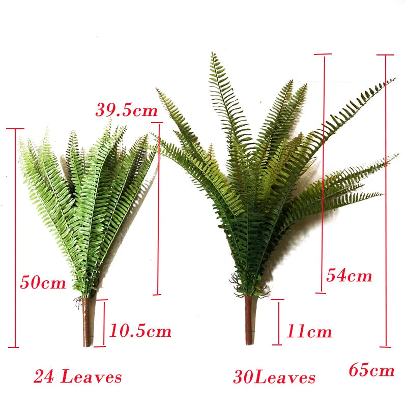Dlight Decor 65cm Tropical Persian Palm Fern with Hanging Leaves