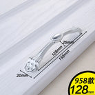 European Ivory White Cabinet Handle – Elegant Zinc Alloy Drawer Pulls for Dressers Closets and Cupboards (96mm) 958-128