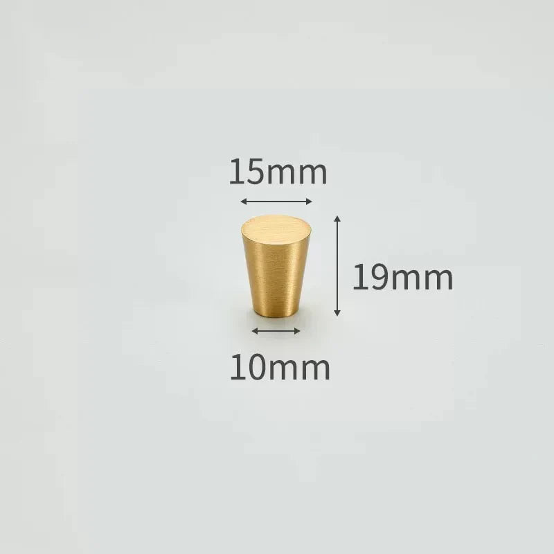 Modern Simple Solid Brass Cabinet Knobs – Wardrobe Handles and Kitchen Pulls 2 Knobs