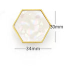 Modern Brass Shell Knobs – Colorful Cabinet Pulls for Wardrobes Dressers and Cupboards white 34mm knob