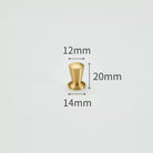 Modern Simple Solid Brass Cabinet Knobs – Wardrobe Handles and Kitchen Pulls 6 Knobs