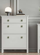 Brass Furniture Handle with Natural Shell – Modern Wardrobe Drawer and Dresser Knobs Handles