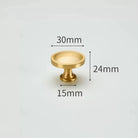 Modern Simple Solid Brass Cabinet Knobs – Wardrobe Handles and Kitchen Pulls 8 Knobs