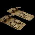 Retro Chinese-Style Antique Copper Brass Shade Carved Door Handles (13cm/16cm) Handles