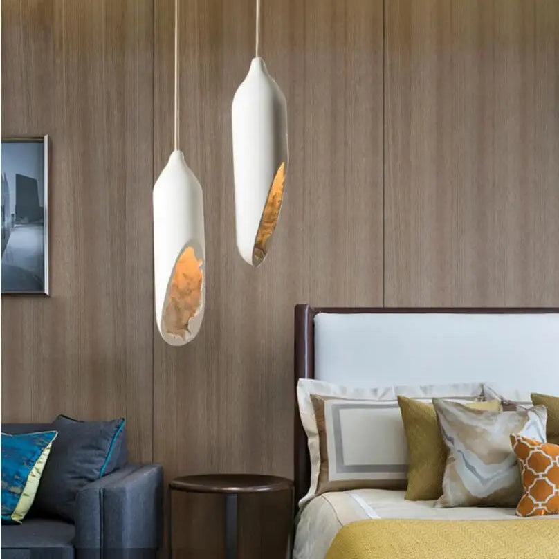 Japanese Wabi - Sabi Pendant Lamp - Illuminate Your Space With Modern Plaster Elegance Lights