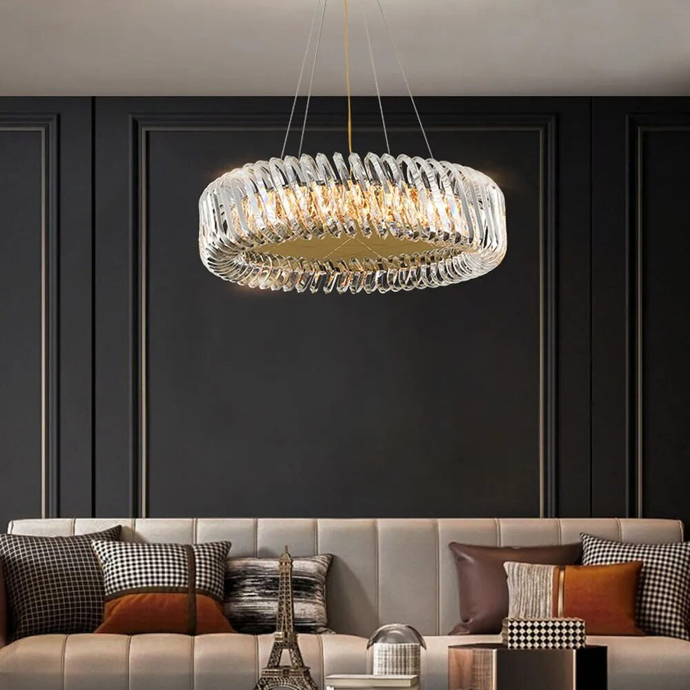 Olivia’s Art Deco Crystal Glass Led Chandelier Chandelier