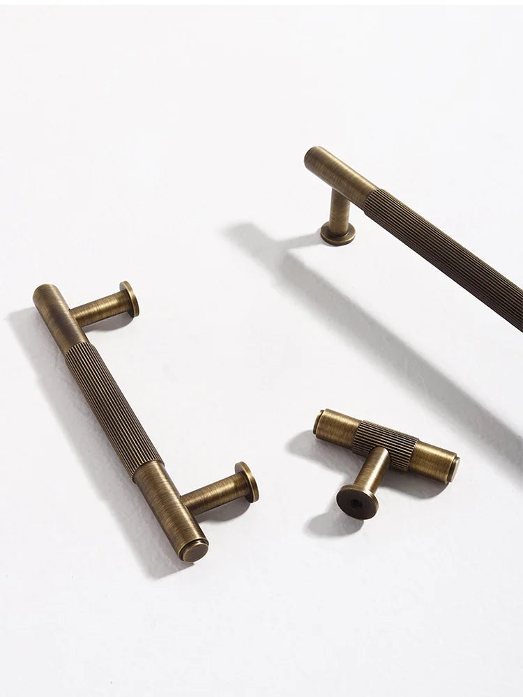 Antique Brass Furniture Handles – Bronze Plated Cabinet Pulls and Wardrobe Bar Knobs Handles