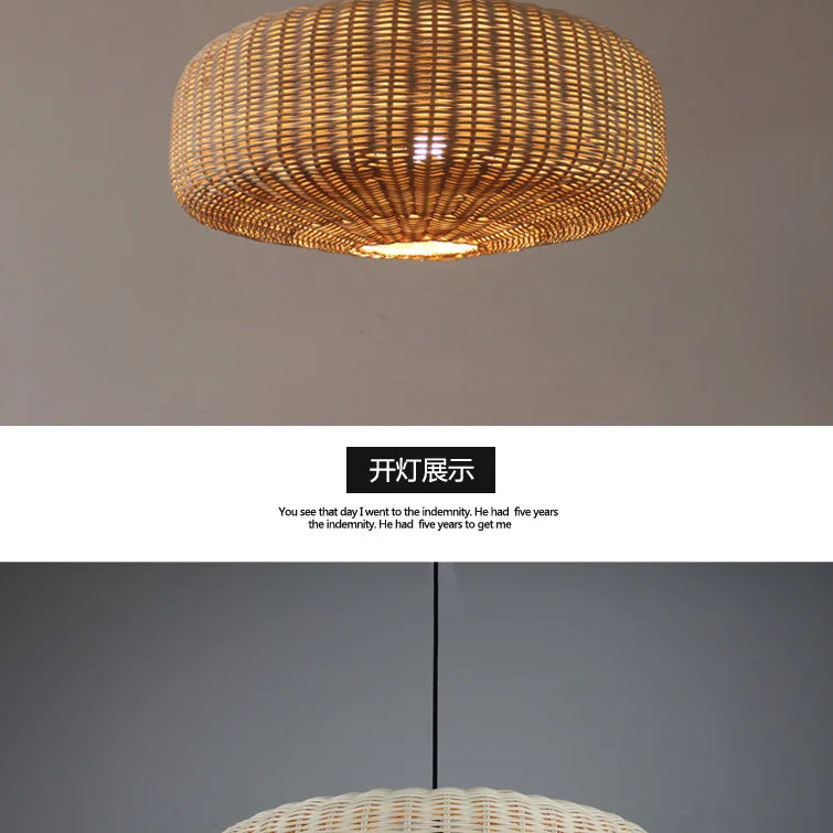 Retro Handmade Rattan Pendant Lights - Chinese - Inspired Vintage Lighting For Dining Rooms