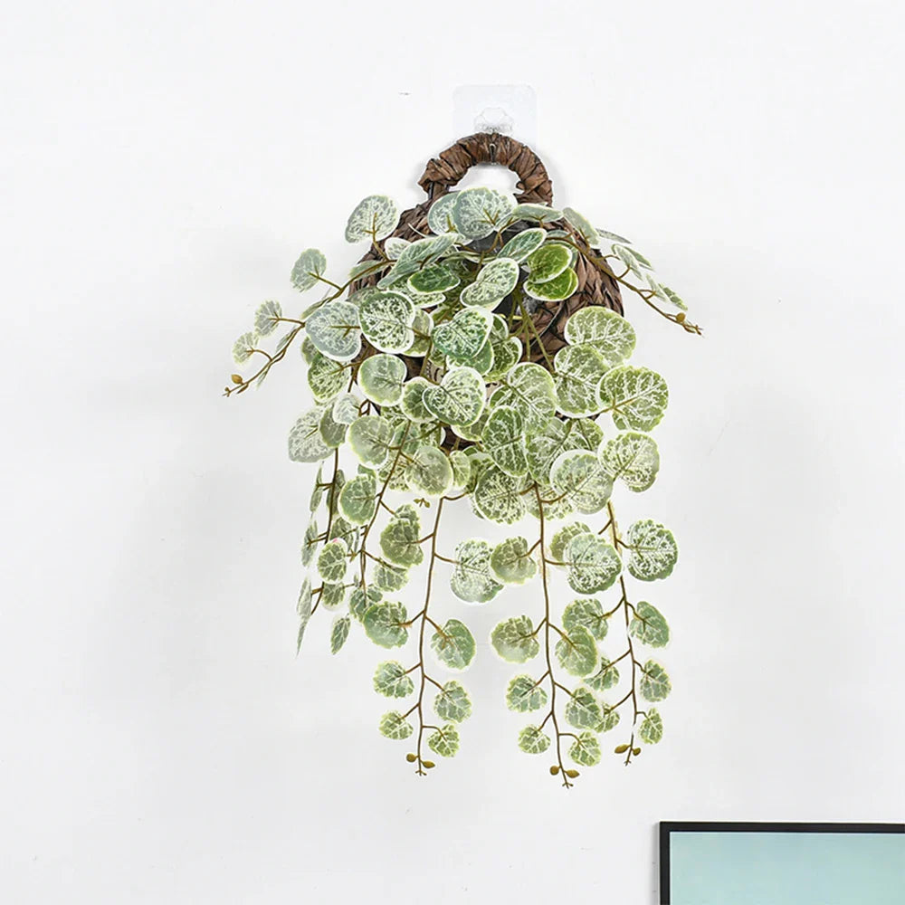 Dlight Decor 64cm Hanging Eucalyptus Vine with Apple Leaves