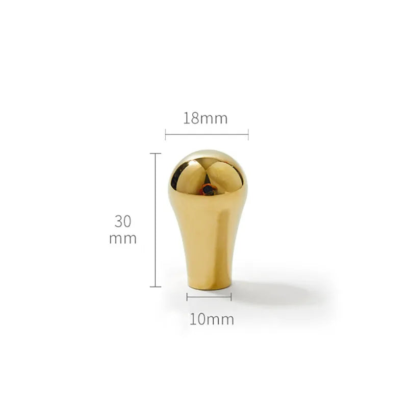 Gold PVD Chrome Brass Cabinet Knobs – Modern Single Hole Wardrobe and Drawer Pulls PVD knob