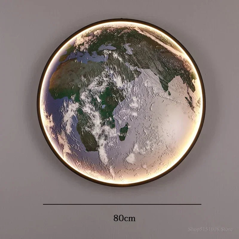 Dlight Decor Planet Mural Wall Light for Interiors Earth A 80cm / 3-color light Wall Art