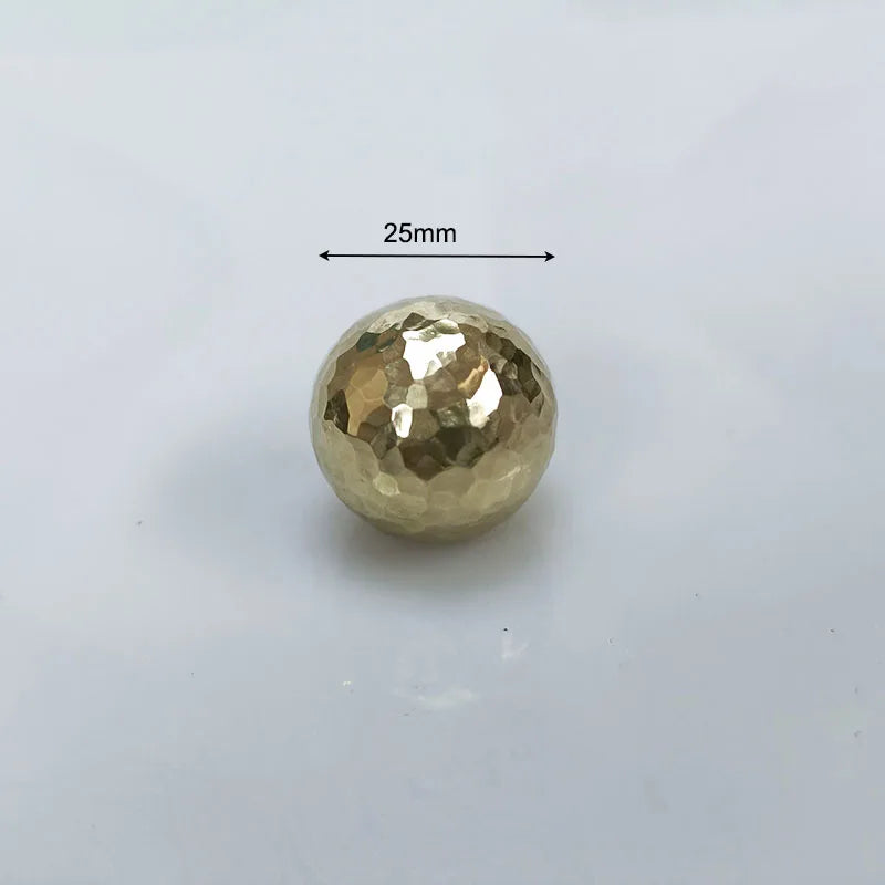 Hammered Brass Cabinet Handles – Light Gold Wardrobe Knobs and Drawer Pulls for American/Nordic Furniture TS0701 1 inch