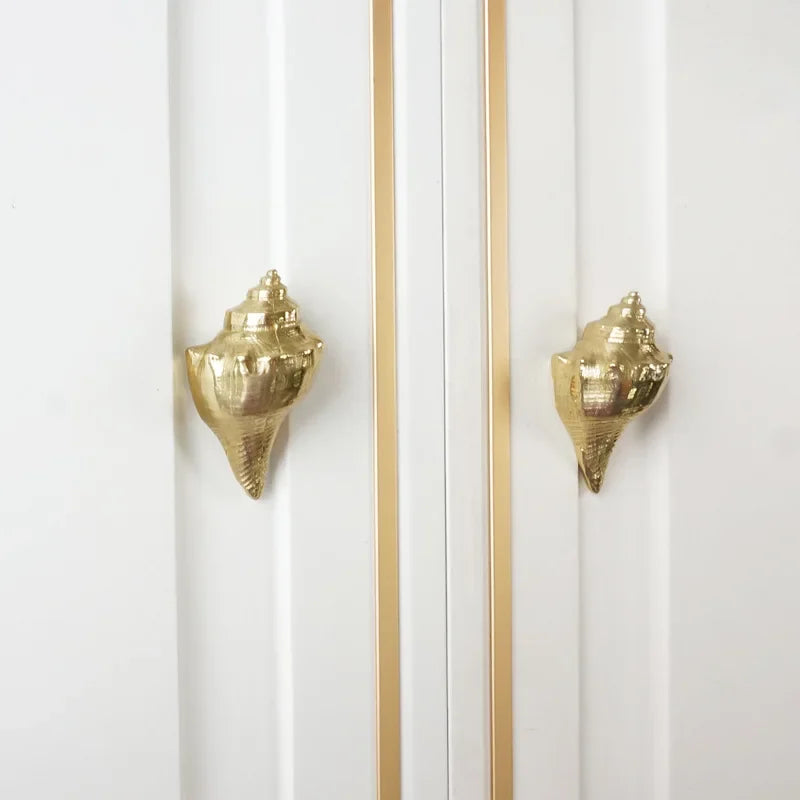 Luxury Brass Solid Handle Pure Copper Animal Shape High-grade Gold Wardrobe Dresser Drawer Cabinet Pulls Furniture