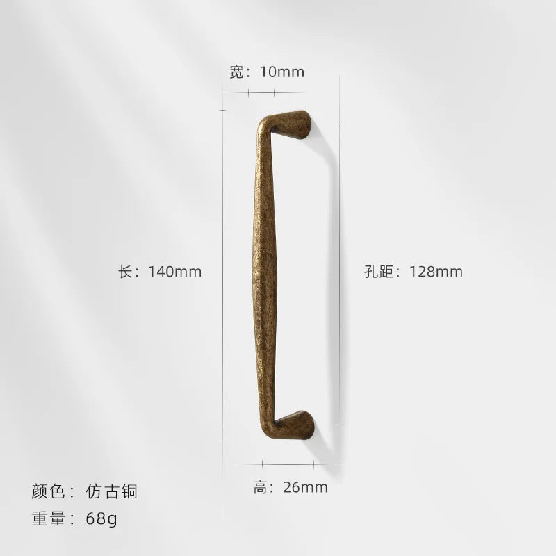 Antique Bronze Wardrobe Door Handles – Zinc Alloy Cabinet Pulls and Drawer Knobs 5036-128mm Handles