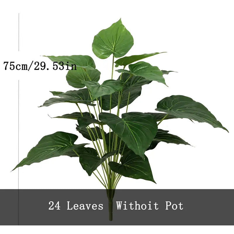 Dlight Decor 75cm Monstera Palm Tree with 24 Turtle Leaves B