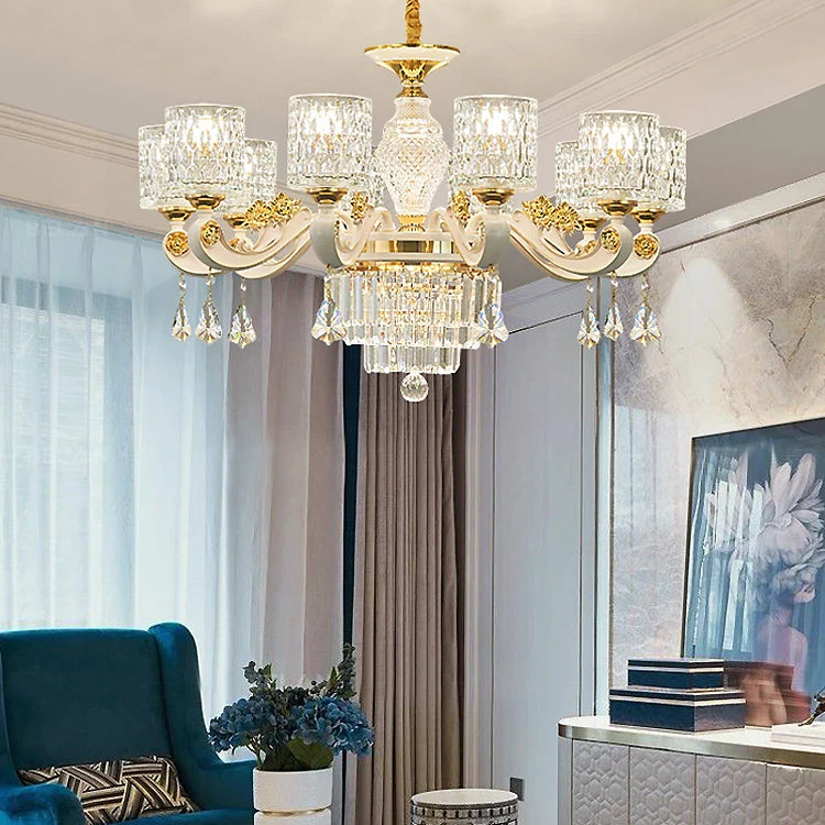 Elegant European Style Crystal Chandelier - A Light Luxury Atmosphere Fixture For Living Rooms