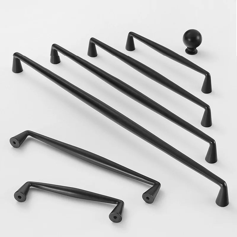 Brass Gold Black and Gray Cabinet Handles – Nordic Wardrobe Knobs and American Bar Pulls Black / 332mm(CC320) Handles