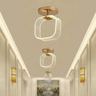 Modern Led Ceiling Light - Acrylic Geometry Linear Decoration Lamp In Black And Gold For Bedroom