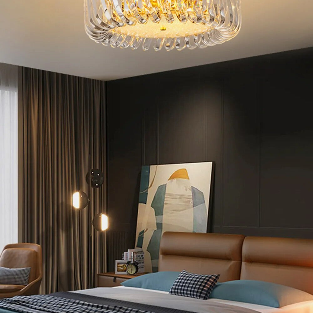 Olivia’s Art Deco Crystal Glass Led Chandelier Chandelier