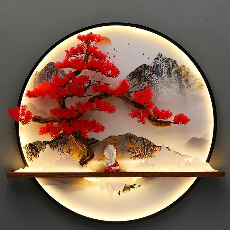 Dlight Decor Round 3D LED Wall Art Light Wall Art