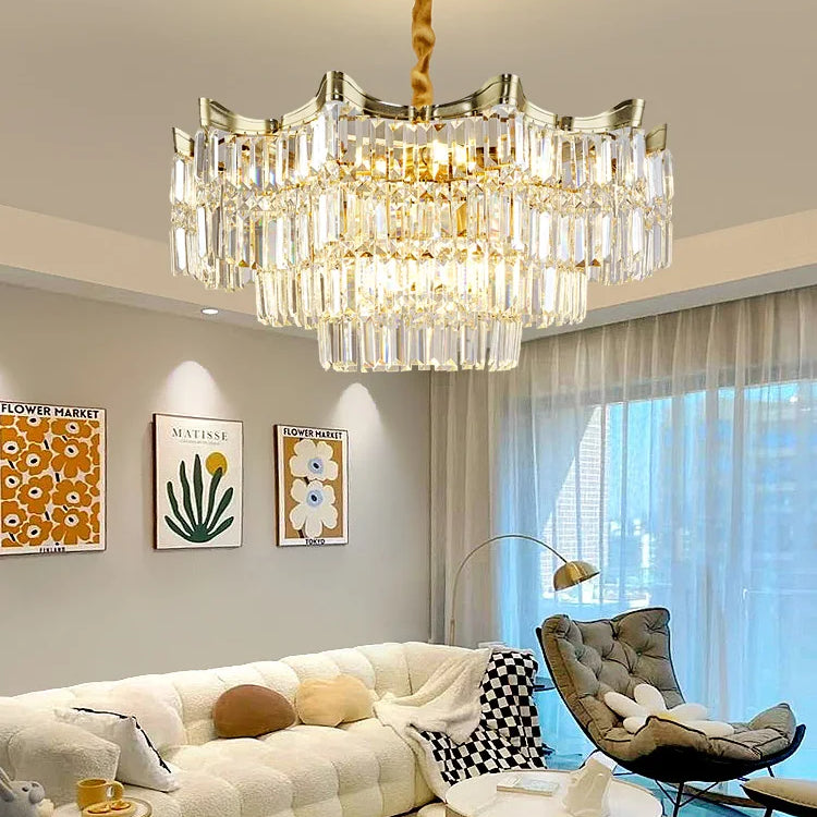 Exquisite Crystal Chandelier For Living Rooms Bedrooms And More - Modern French Light Luxury Design