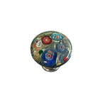 Colorful Floral Glass Cabinet Knobs – Drawer Knobs for Dresser Shoe Cabinet and Kitchen Furniture Knobs