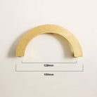 Round Brass Cabinet Handles and Knobs – Handmade Knurled Wardrobe Pulls 150mm semi-circel