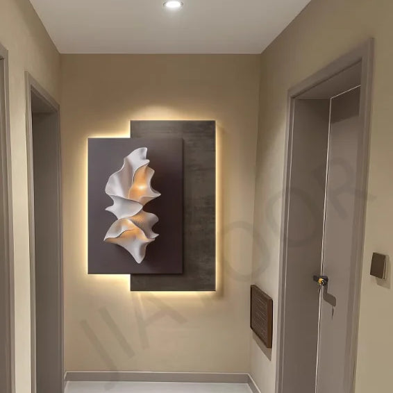 Dlight Decor Crystal Porcelain LED Wall Mural Light Wall Art