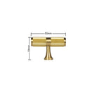 Gold Brass Handle with Plate – Knurled Cabinet Knobs and Modern Furniture Pulls TS-9009-GT Handles
