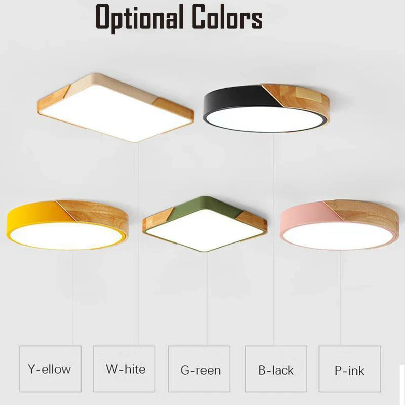 Macaron Round Led Ceiling Lamp - Modern Simple Atmosphere Lighting Fixture For Home Decor Ceiling