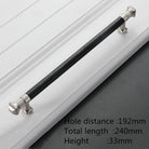 Modern Leather and Zinc Alloy Cabinet Handle – Elegant Drawer Pulls for Kitchen Wardrobe and Furniture (96mm) black