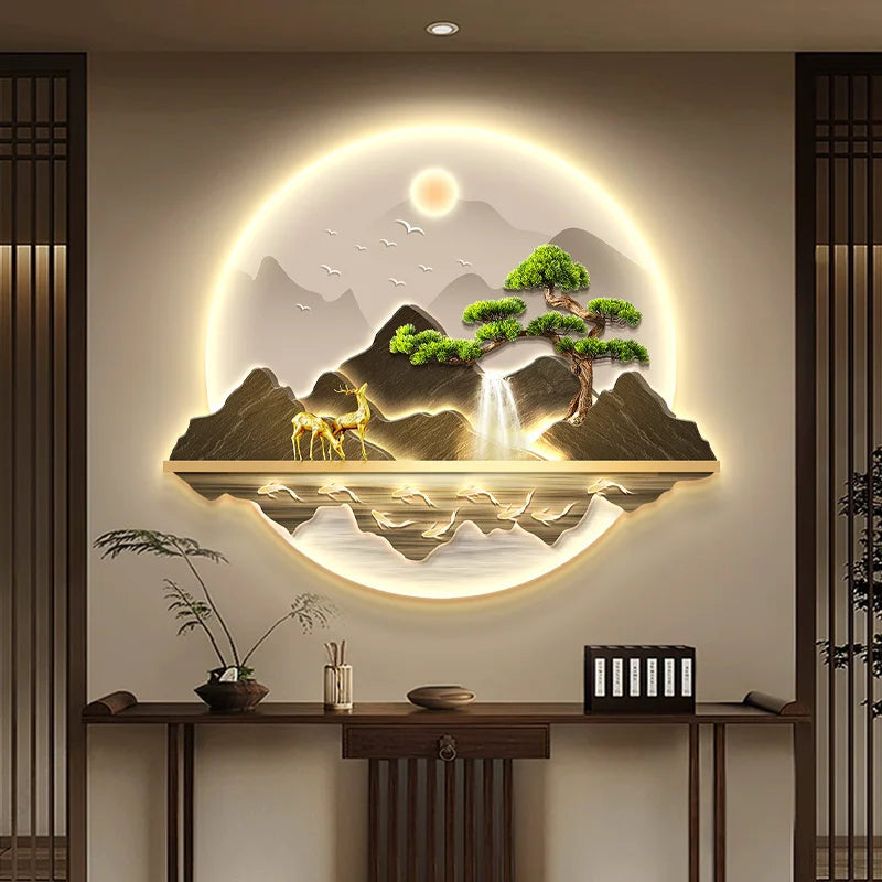 Dlight Decor Wealth Landscape Wall Lamp Mural Wall Art