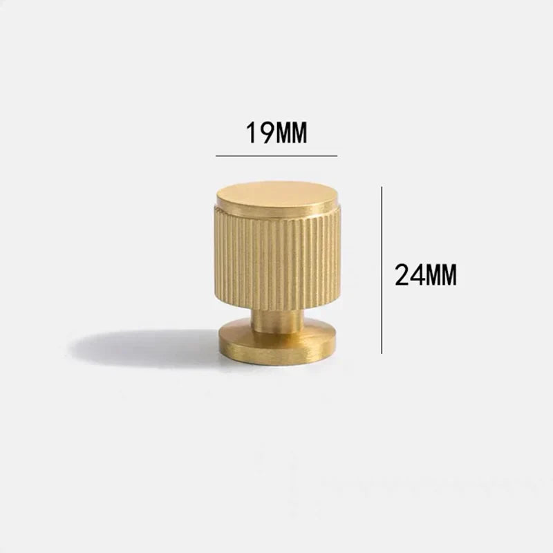 Brass Cabinet Knobs and Knurled T-Bar Handles – Modern Drawer and Furniture Hardware 9015-1-019 Knob