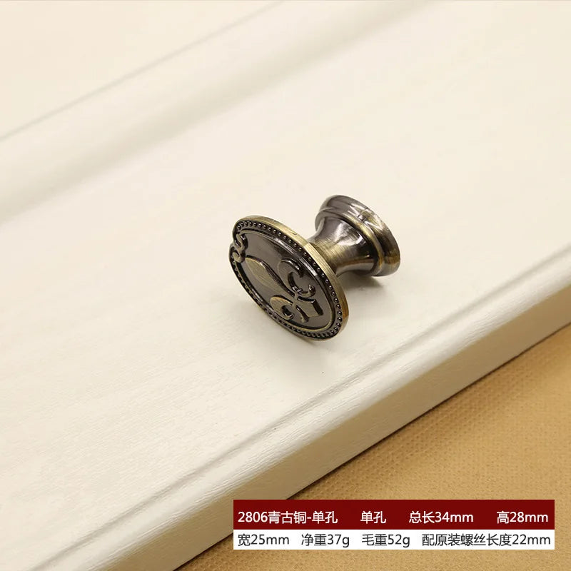 Retro Bronze Cabinet Handles - Antique Metal Kitchen Door Pulls and Wardrobe Knobs 128mm 2806 Handles