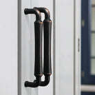 Retro Bronze and Black-Red Cabinet Handles - Nordic Square Zinc Alloy Pulls for Wardrobes and Furniture Handles