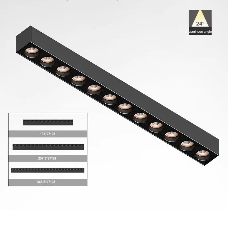 Ultra-Thin LED Grille Light with Magnetic Track and Intelligent APP Control ceiling light