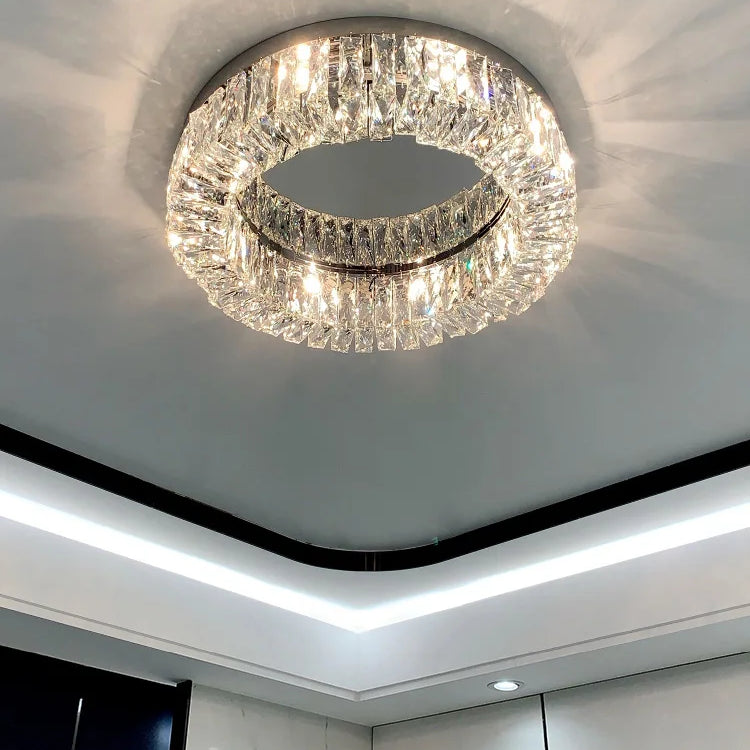 Simple Modern Clean Crystal Ceiling Lamp - New Design Light Luxury For Living Rooms And Bedrooms