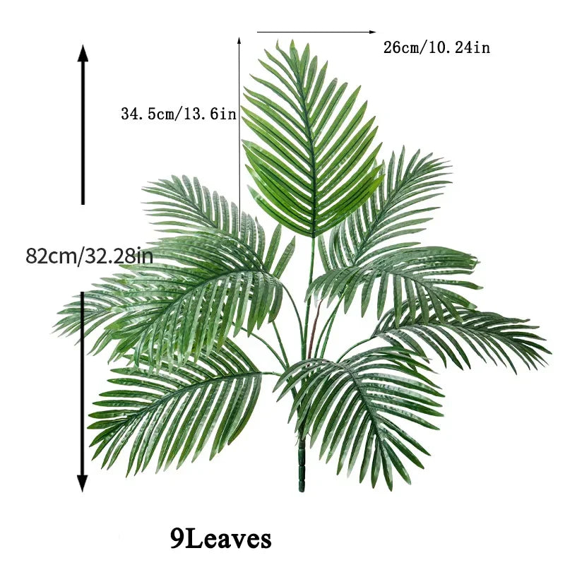 Dlight Decor 85cm Tropical Palm Banana Tree Branch with Monstera Leaves C